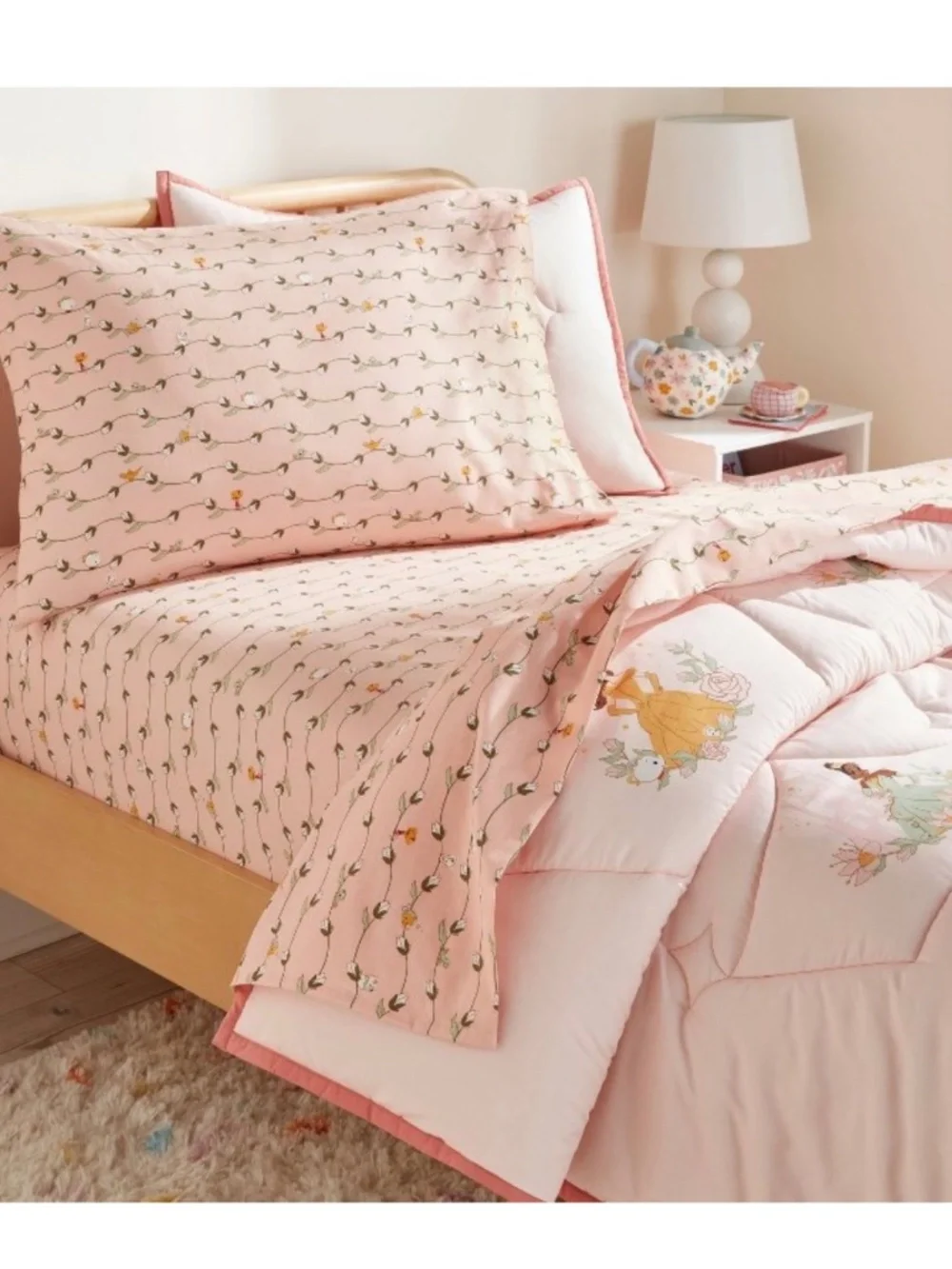 TWIN Princess Tulip Vine Sheet Set - The Disney Collection by Pillowfort